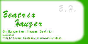 beatrix hauzer business card